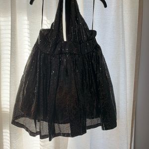 Black sequin party dress
